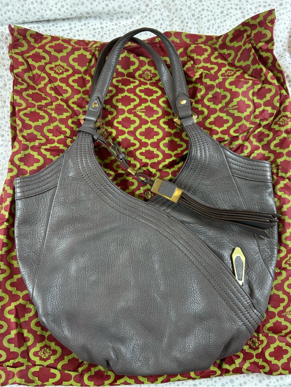 OrYANY Tracy Leather Hobo bag in Gray NWT